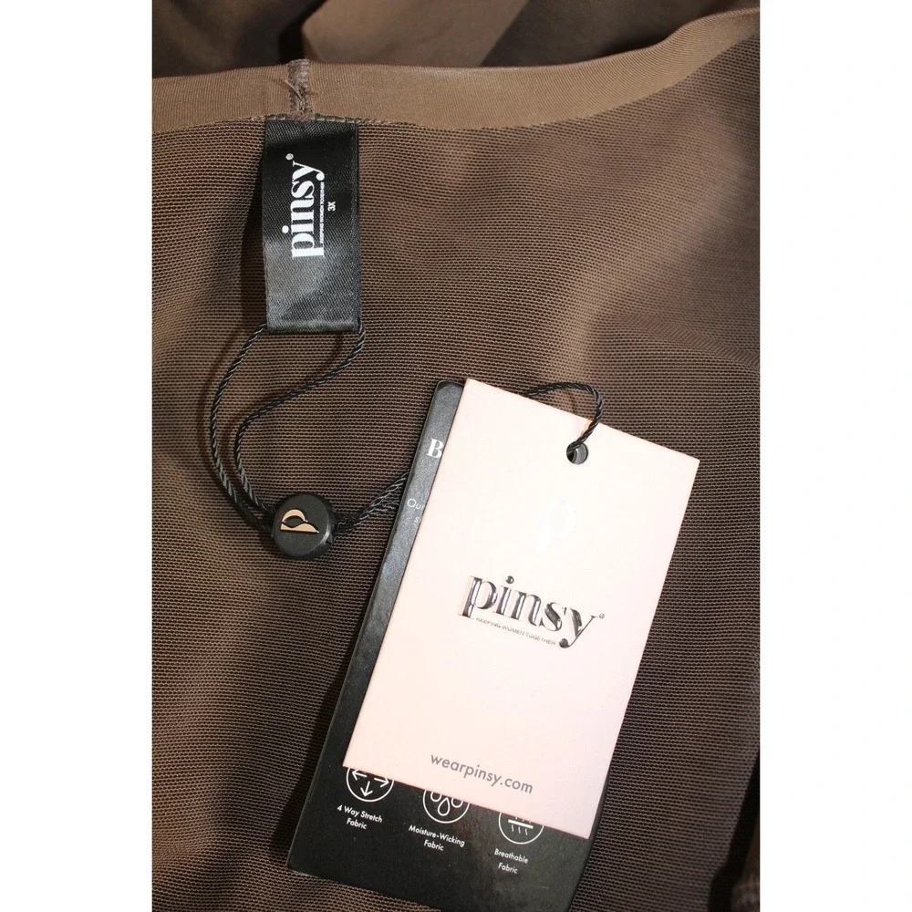 Pinsy‎ Bonded Scoop Tank Shapesuit in Chocolate Brown NWT Size 3X
